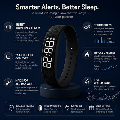 SilentBuzz Vibrating Alarm Watch – No Sound, No Snooze, No Excuses