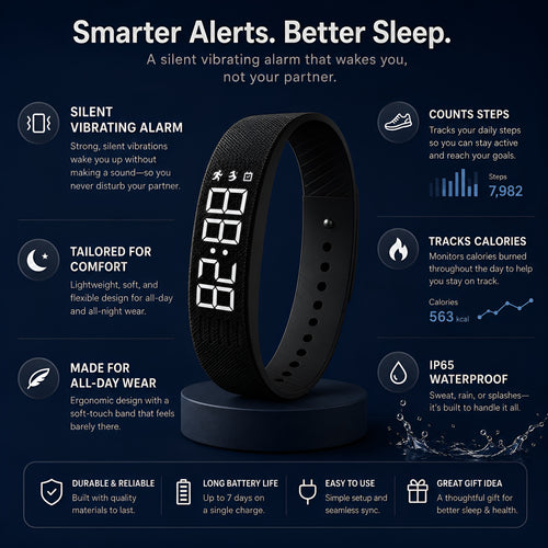 SilentBuzz Vibrating Alarm Watch – No Sound, No Snooze, No Excuses