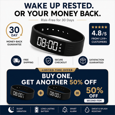 SilentBuzz Vibrating Alarm Watch – No Sound, No Snooze, No Excuses