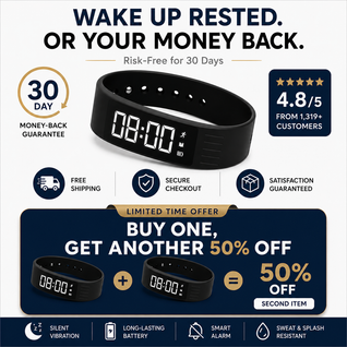 SilentBuzz Vibrating Alarm Watch – No Sound, No Snooze, No Excuses