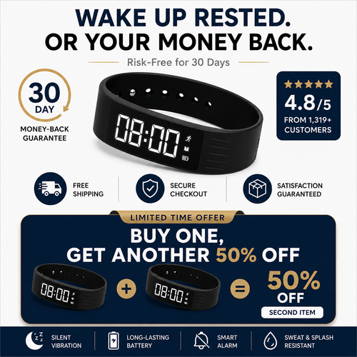 SilentBuzz Vibrating Alarm Watch – No Sound, No Snooze, No Excuses
